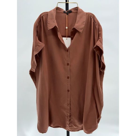 🟠NWT - QUINCE - VINTAGE WASH TENCEL CAMP SHIRT - Picture 2 of 8